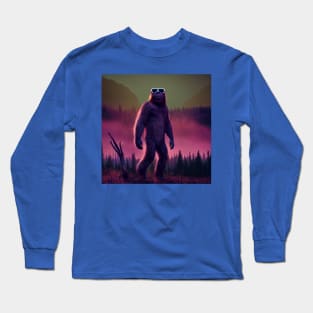 Dope Sasquatch in Nature Long Sleeve T-Shirt